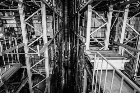 BEIJING, CHINA - JUNE 03, 2019: Modern automation of warehouse production in China.のeditorial素材