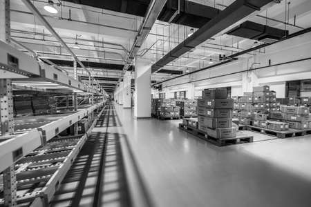 BEIJING, CHINA - JUNE 03, 2019: Modern automation of warehouse production in China.のeditorial素材