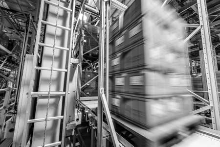 BEIJING, CHINA - JUNE 03, 2019: Modern automation of warehouse production in China.のeditorial素材