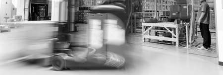 BEIJING, CHINA - JUNE 03, 2019: Modern automation of warehouse production in China.のeditorial素材