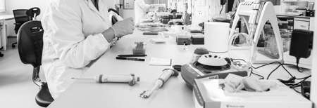 BEIJING, CHINA - JUNE 03, 2019: Medical Scientific Research Labratory of viruses and drugs.のeditorial素材