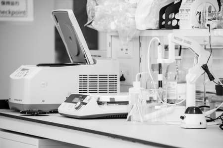 BEIJING, CHINA - JUNE 03, 2019: Medical Scientific Research Labratory of viruses and drugs.のeditorial素材