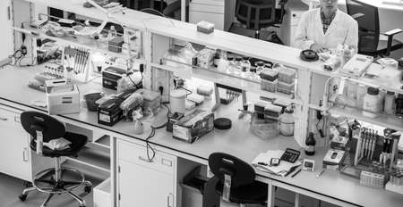 BEIJING, CHINA - JUNE 03, 2019: Medical Scientific Research Labratory of viruses and drugs.のeditorial素材