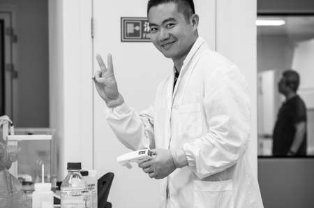 BEIJING, CHINA - JUNE 03, 2019: Medical Scientific Research Labratory of viruses and drugs.のeditorial素材