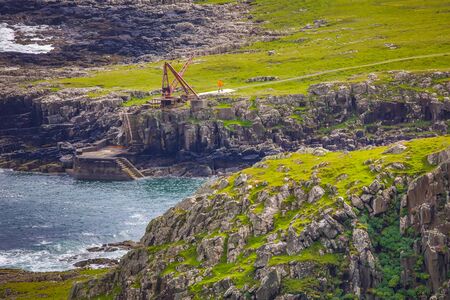 Beautiful scenic landscape of Scotland nature close-up.の写真素材