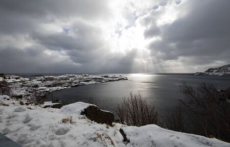 Lofoten islands. Beautiful Norway spring landscapeの写真素材