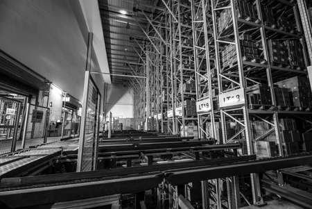 BEIJING, CHINA - JUNE 03, 2019: Modern automation of warehouse production in China.のeditorial素材