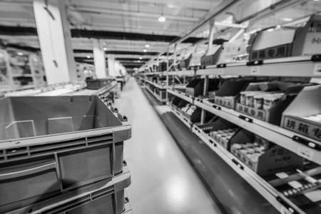 BEIJING, CHINA - JUNE 03, 2019: Modern automation of warehouse production in China.のeditorial素材