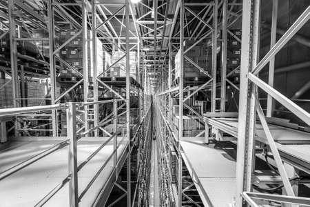 BEIJING, CHINA - JUNE 03, 2019: Modern automation of warehouse production in China.のeditorial素材