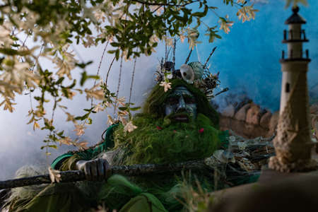 Fantastic image of Poseidon. Fine Art Fairy Tale Photography.の写真素材