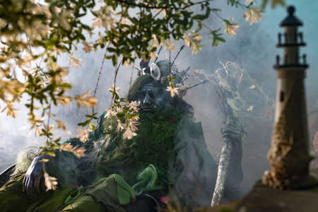 Fantastic image of Poseidon. Fine Art Fairy Tale Photography.の写真素材