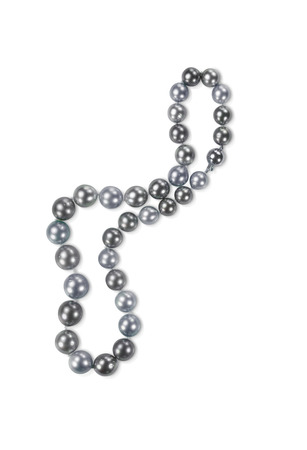 Beatiful pearl necklace isolated on a backgroundの写真素材