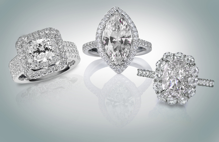 Peach Pink Morganite Beautiful Diamond Engagment ring. Gemstone Marquise cut surrounded by a halo of diamonds.の写真素材