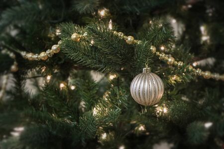 Christmas tree ornament background graphic elementの写真素材