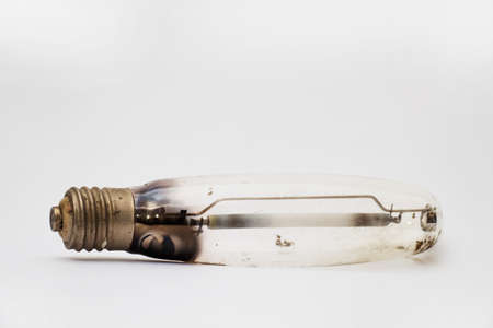 old used lamp on white background (isolated)の写真素材