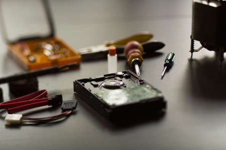 Repaird hard disk on workplace