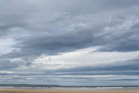 seascape of the Dunnet Bay beach in the Scottish Highlands