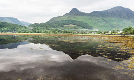 dawn at Glencoe on Loch Levenの写真素材