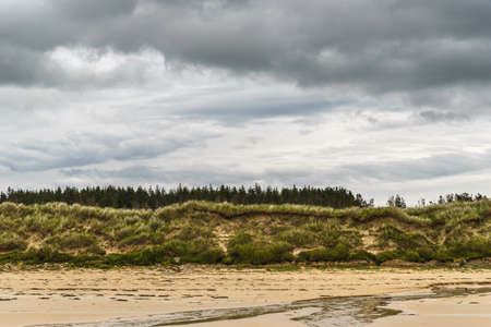 seascape of the Dunnet Bay beach in the Scottish Highlands