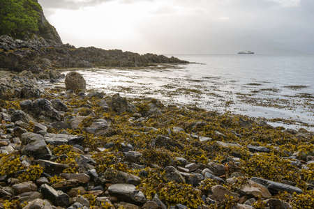 dawn on Loch Hour on Isle of Skyeの写真素材