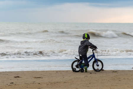 views from the Bibione Lagoon beachの写真素材