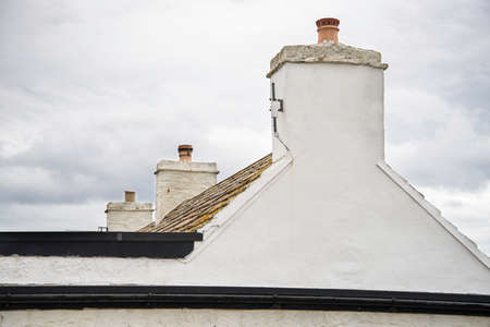 views of John or 'groats village in the Scottish Highlandsの写真素材