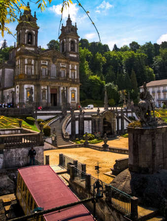 BRAGA, circa 2015 - The facade of Bom Jesus do Monte, Braga, Portugalのeditorial素材