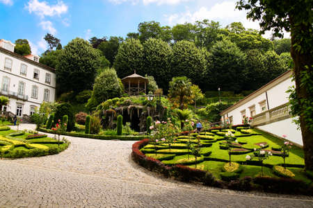 BRAGA, circa 2015 - The garden of Bom Jesus do Monte, Braga, Portugalのeditorial素材