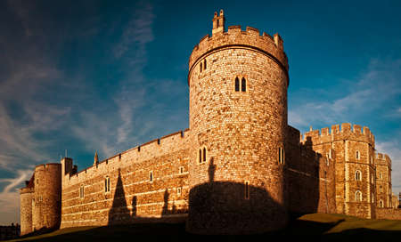 WINDSOR, circa 2017 - A panoramic shot of the Windsor Castle in England, UKのeditorial素材
