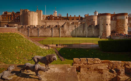 LONDON, circa 2016 - Wide angle shot of the Tower of London, England, UKのeditorial素材