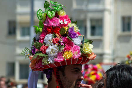 First Friday of May festival in the town of Jaca Aragon Spainのeditorial素材