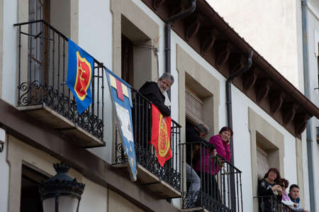 First Friday of May festival in the town of Jaca Aragon Spainのeditorial素材