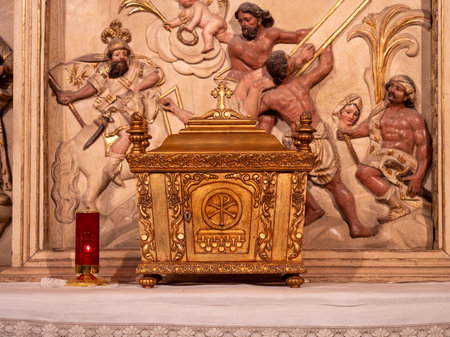 Interior of the Church of the Assumption of the Blessed Virgin Mary in Zagreb, Croatiaの写真素材