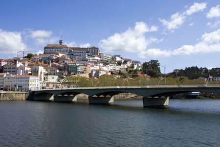 Panoramic of the city of coimbra and it's university.の写真素材