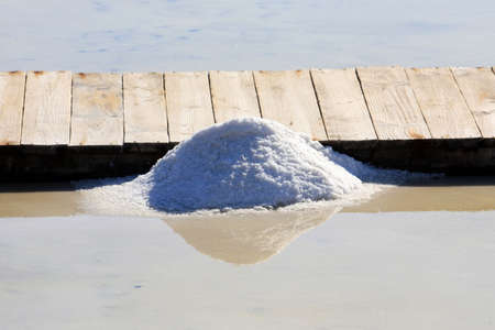 A pile of salt in a salt mine.