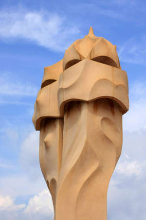 A detail of Gaudi La Pedrera in Barcelonaの写真素材