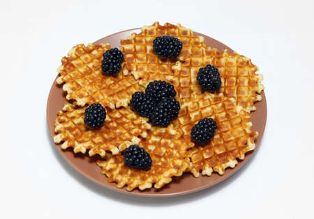 Cookies and blackberriesの写真素材