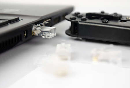 lan connectorの写真素材