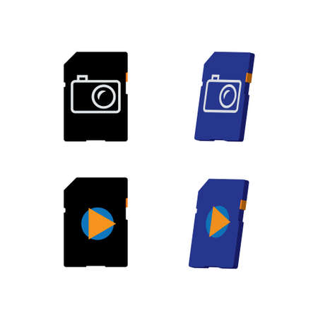 Memory stick card sd video and photoのイラスト素材