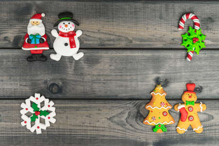 New culinary biscuit on wooden background and the background