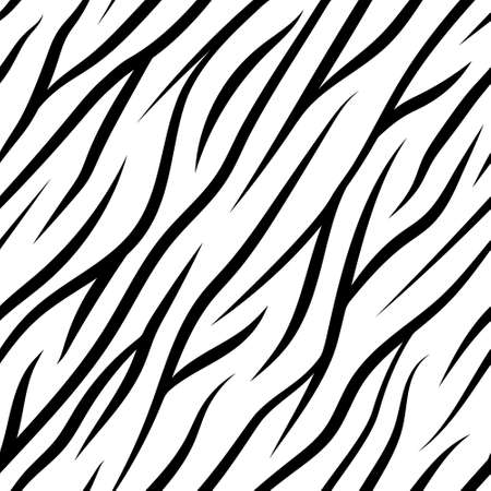 Zebra Stripes Seamless Pattern vector texture black and whiteのイラスト素材