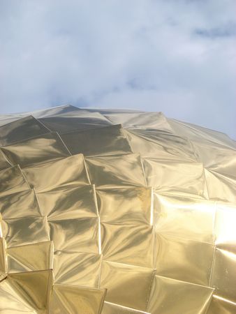 Church Cupola shining golden mirror surfaceの写真素材