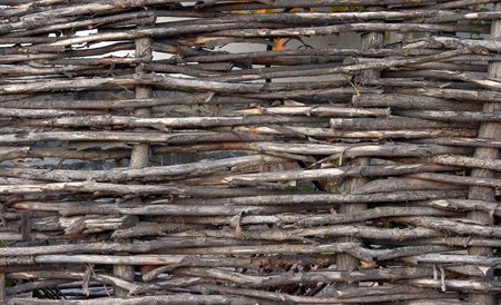 textured counry hurdle of brown rods の写真素材
