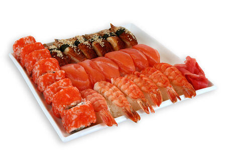 Traditional japaneese cuisine meal sushiの写真素材