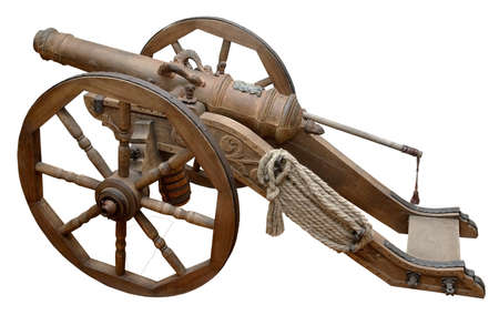 Decorated ancient combat cannonの写真素材