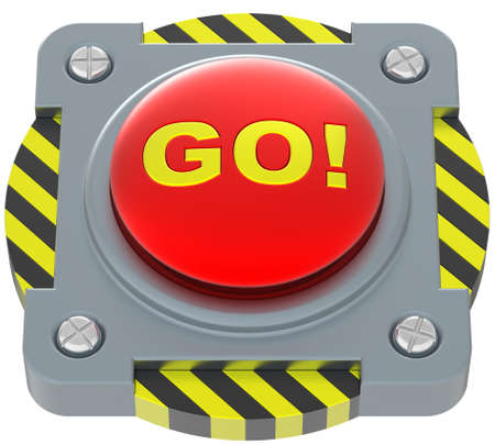 Go! red buttonの写真素材