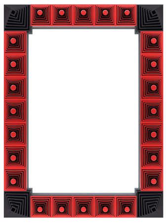 Abstract frame isolated on white background. 3d rendering.の写真素材