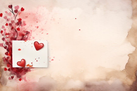 Abstract background for Valentine's Day greeting card. Generative AI.の素材