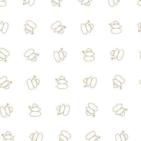 Christmas seamless pattern with snowman . Ideals for xmas backgroundのイラスト素材