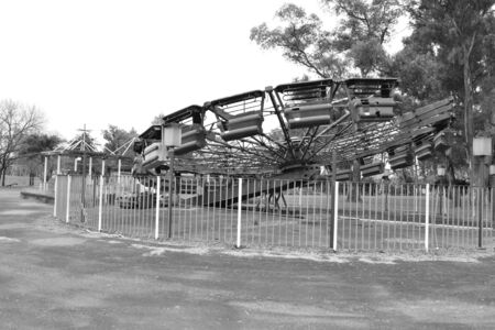 Old Ruined carnival park in Buenos Airesの写真素材